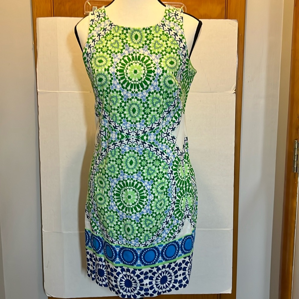London Times Floral burst print shift Dress US 4